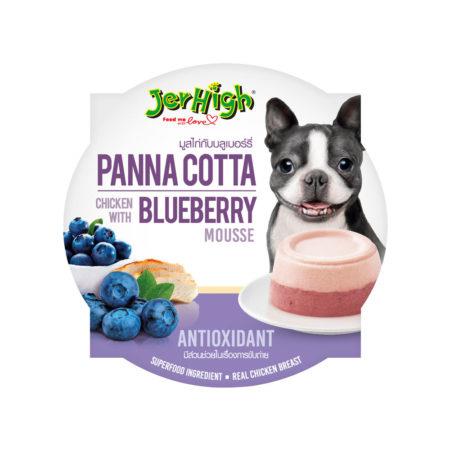 دسر پاناکوتا سگ جرهای مرغ با بلوبری ( Jerhigh Panna Cotta Mouse With Chicken and Bluberry)